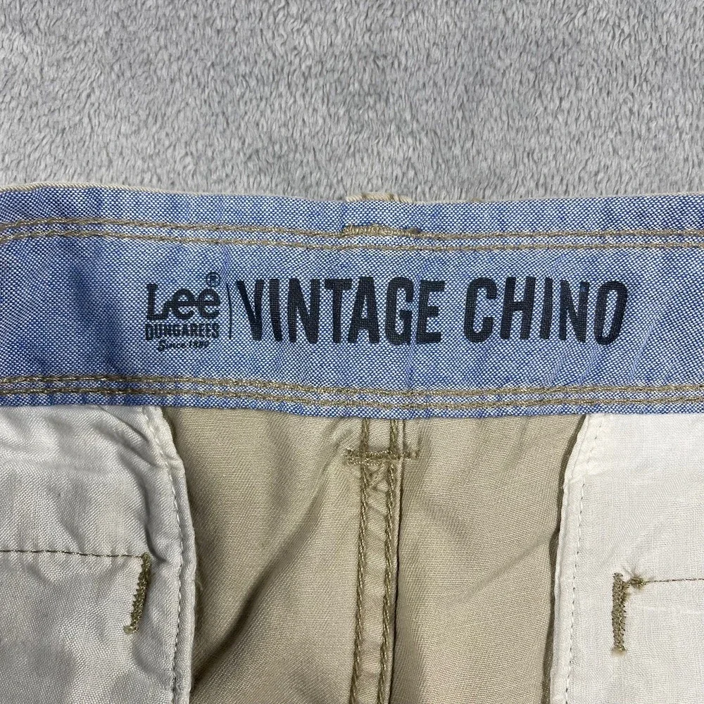 Lee Vintage‎ Chino Shorts Mens 32 Tan Belted Dungarees 7B08901 ADHK B561